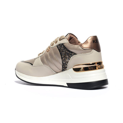 KEYS K6820 AVORIO GOLD BRONZO Sneakers Donna 