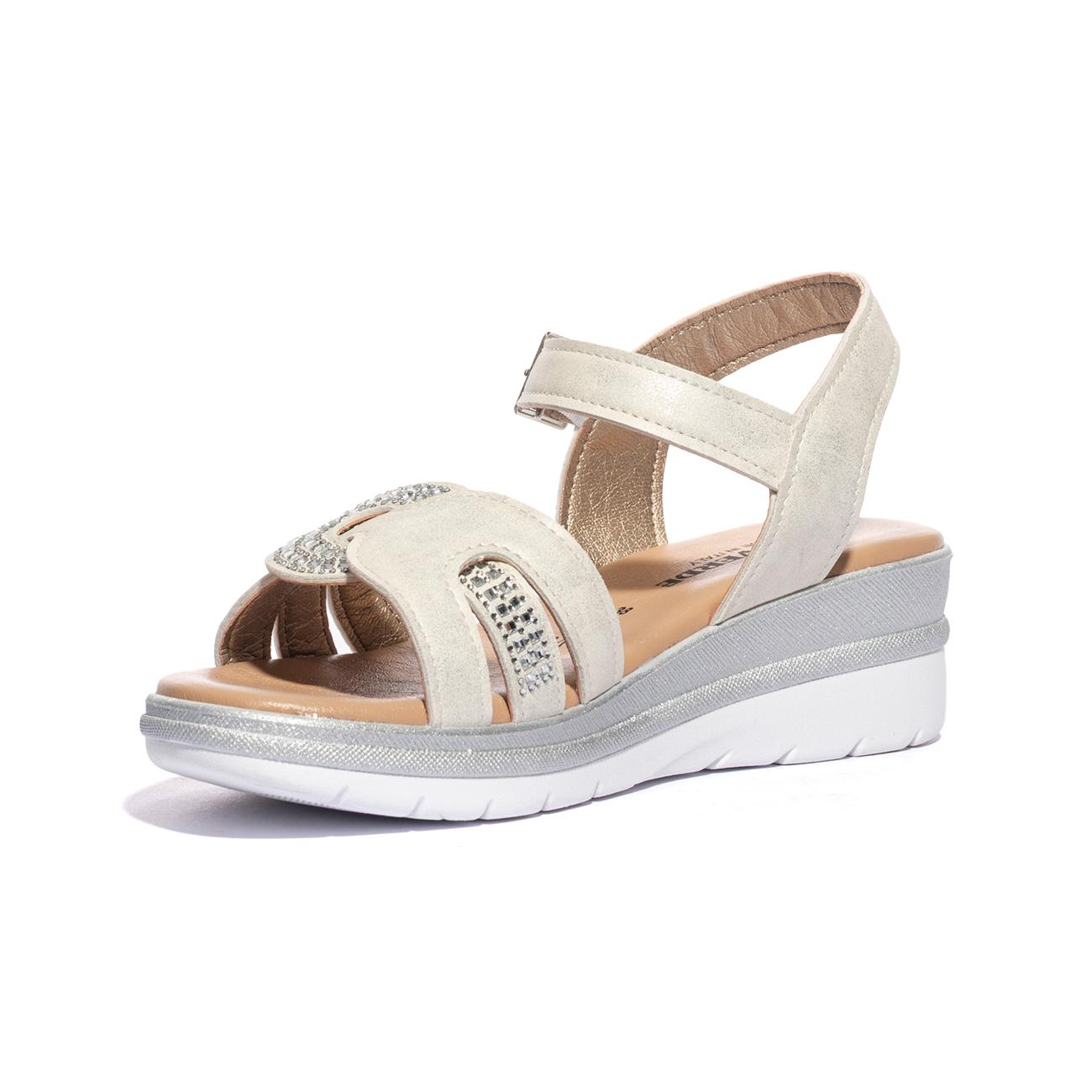 VALLEVERDE 55561 SILVER Sandali Donna 