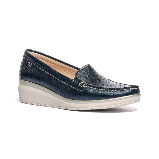 VALLEVERDE 11052 VITELLO NAVY Mocassini Donna 