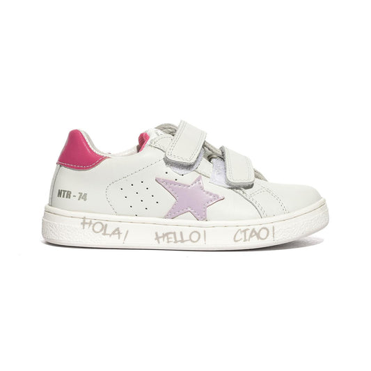 NATURINO 0012017499.42.2N60 WHITE.LILAC.BRIGHT Sneakers Bambina 