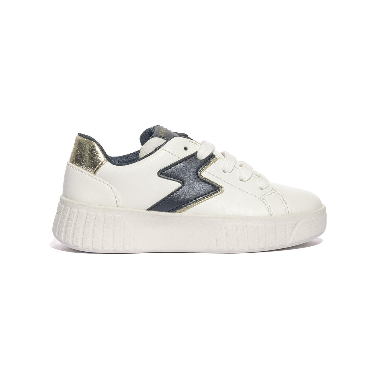 Sneakers Geox MIKIROSHI GIRL Bianche J45DVA 054AJWHITE NAVY  C0899 GEOX