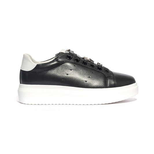 4US 42354 BLACK WHITE Sneakers Bambina 