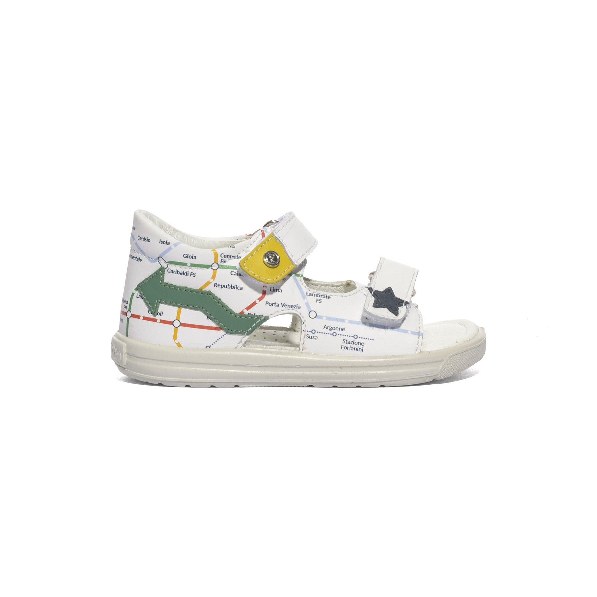 FALCOTTO 0011500987.01.1N05 WHITE GREEN Sandali Bambino 