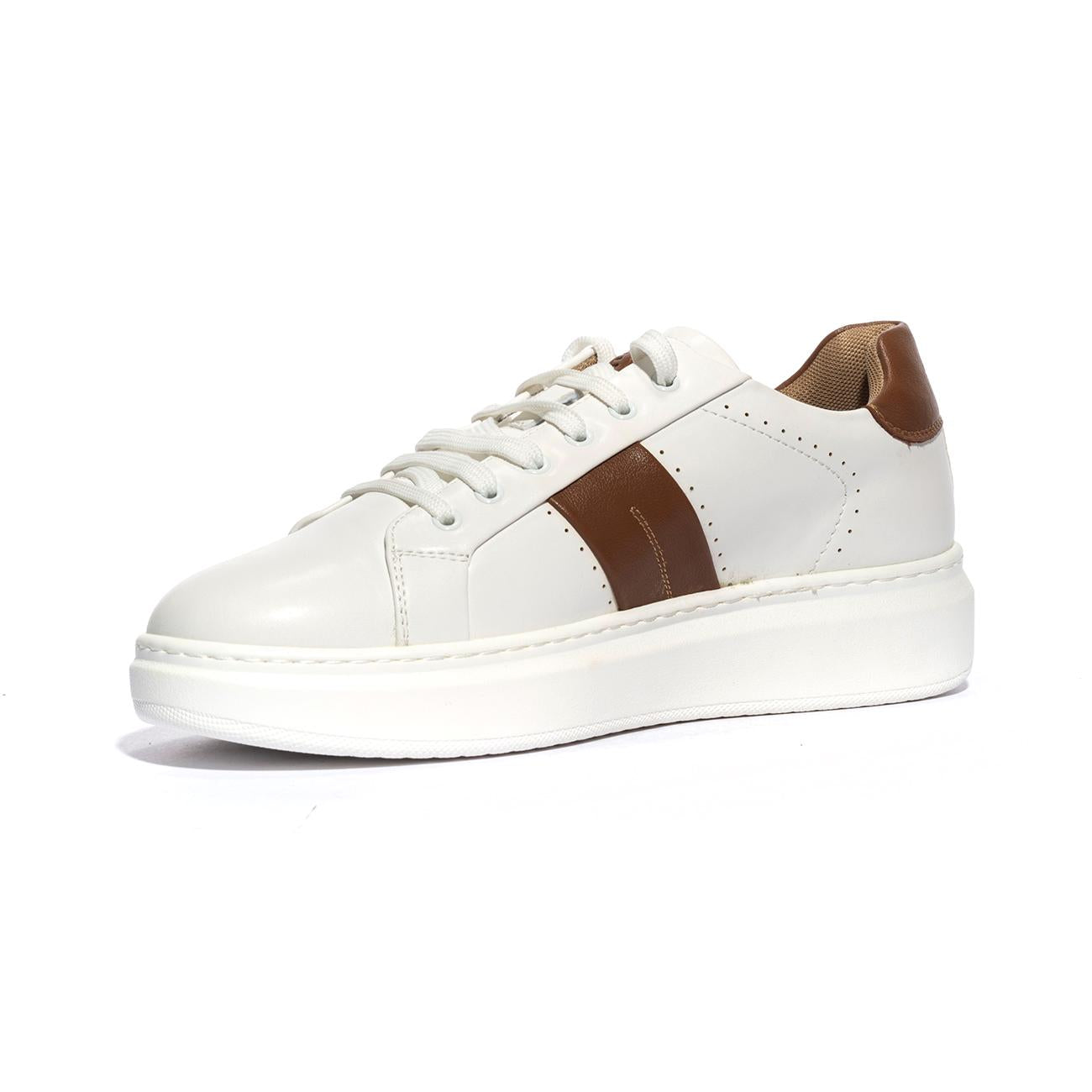 KEYS K7880 WHITE CUOIO Sneakers Donna 