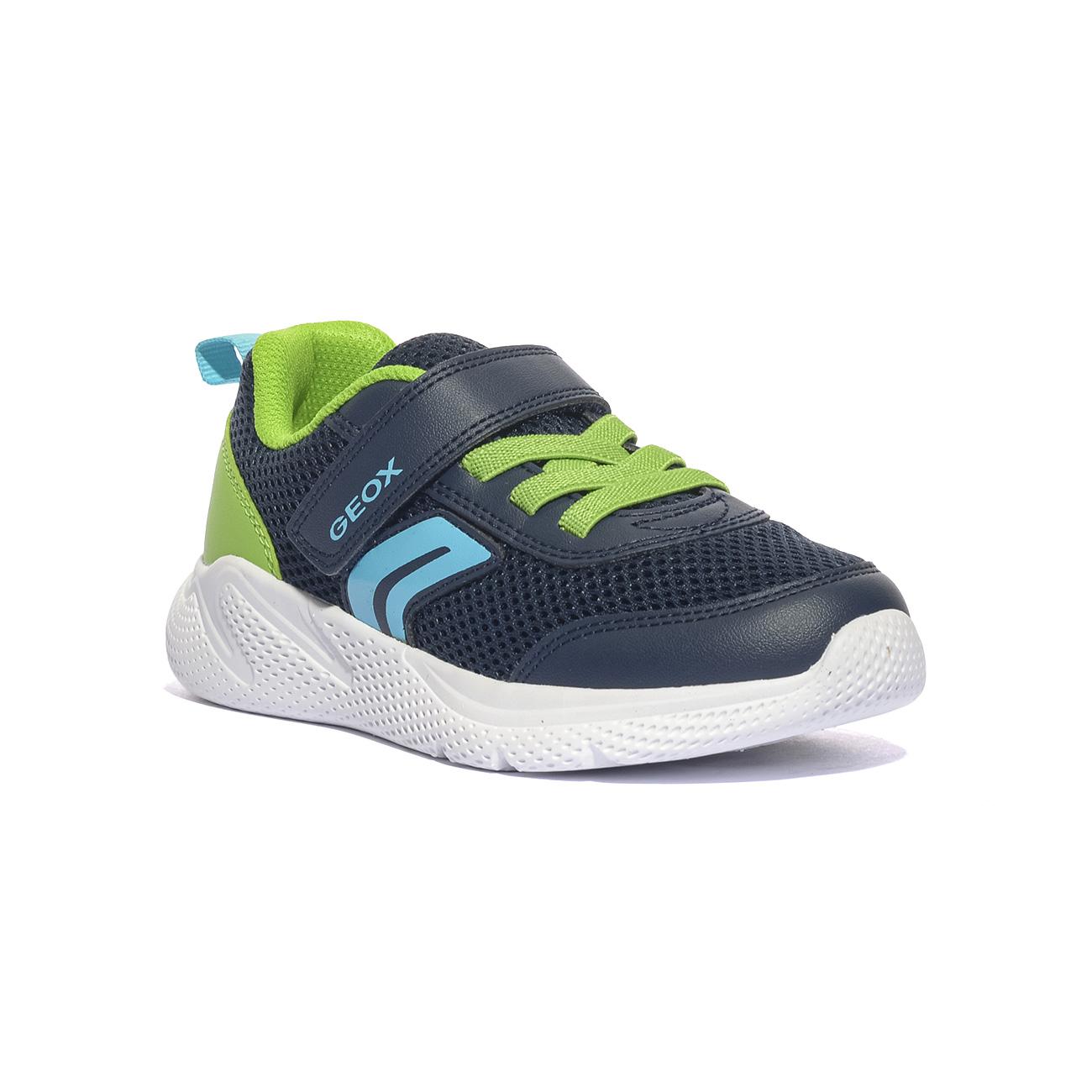 GEOX J36GBA NAVY LIME  C0749 Sneakers Bambino 
