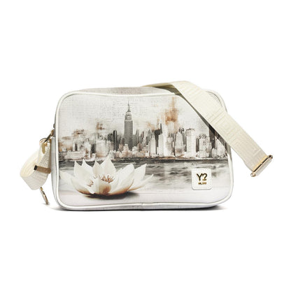 Y-NOT YES380S6 NEW YORK IN WHITE Zaino Donna 