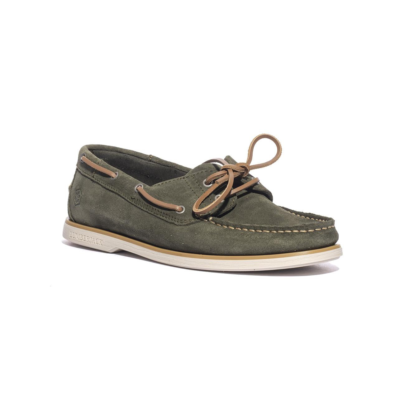 LUMBERJACK SM07804-007 MILITARY GREEN Mocassini Uomo 