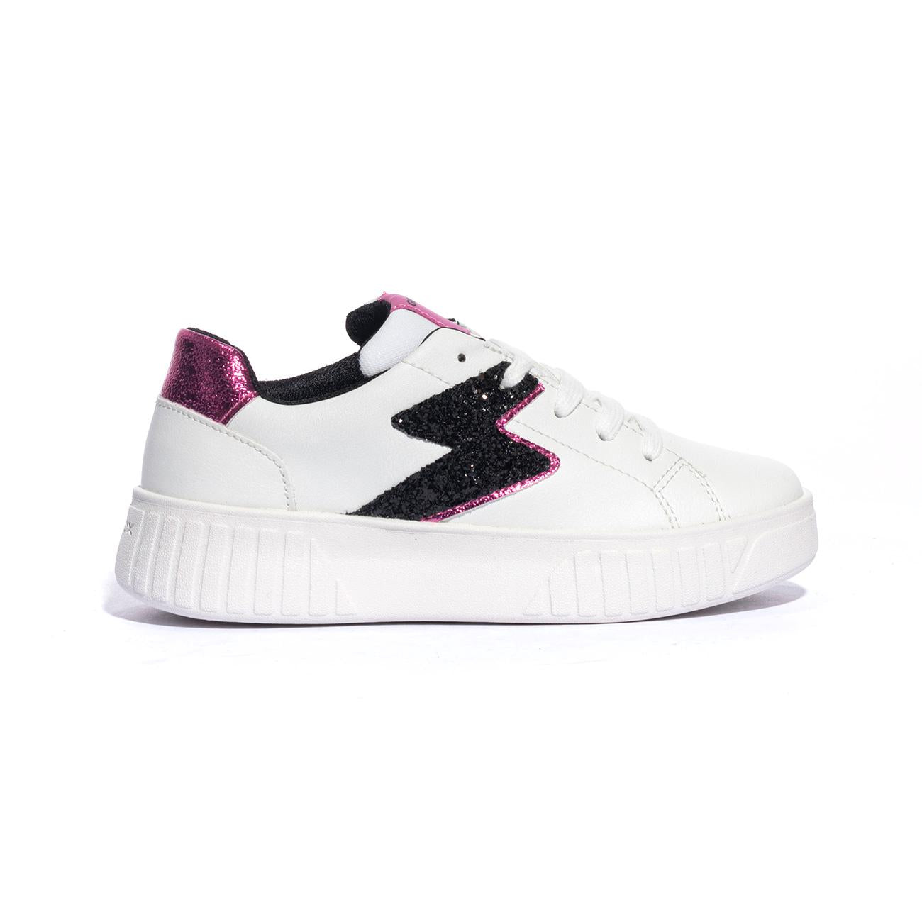 GEOX J45DVA 0BCEW WHITE DK FUCHSIA    C1Z8D Sneakers Bambina 