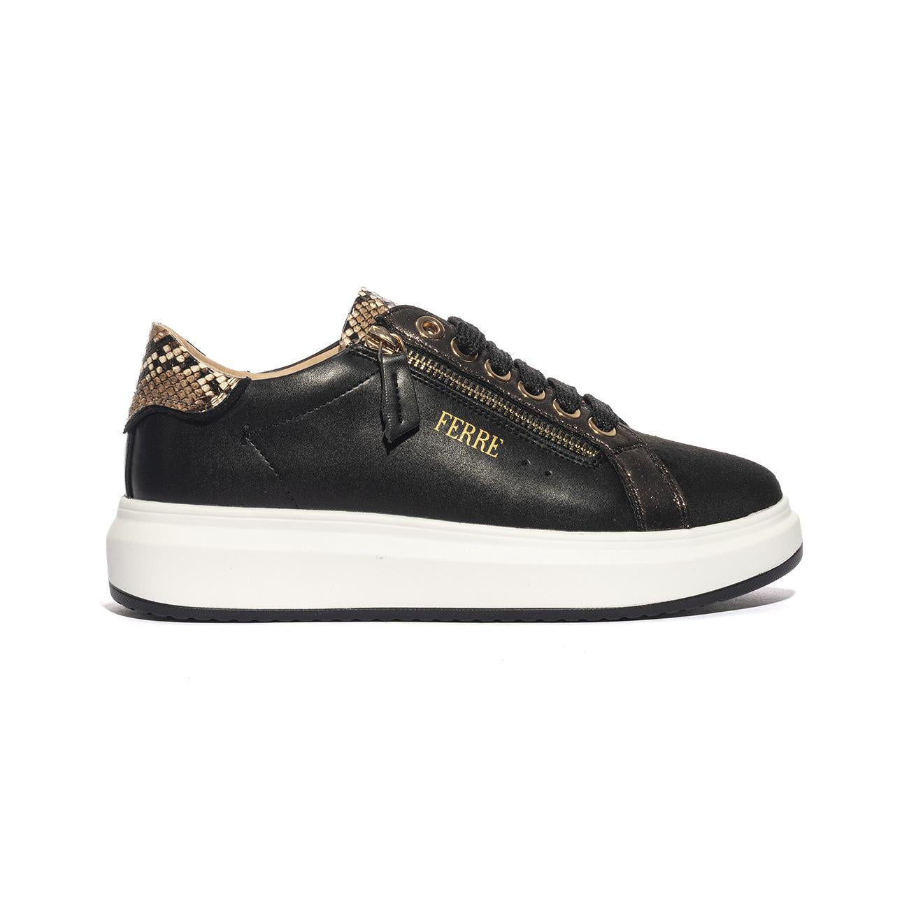 FERRE' F441 BLACK BEIGE Sneakers Donna 
