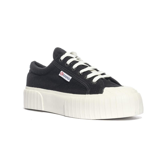 SUPERGA 2631 BLACK WHITE Sneakers Donna 