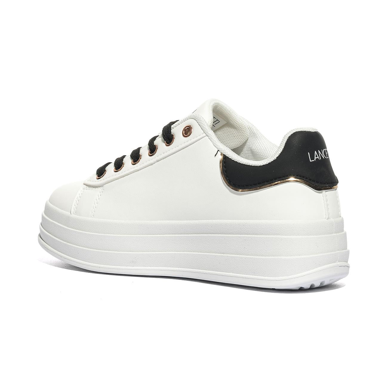LANCETTI LNC-452 WHITE ROSE GOLD Sneakers Donna 