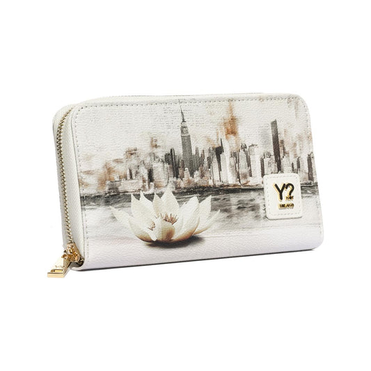 Y-NOT YES361S6 NEW YORK IN WHITE PORTAFOGLIO Donna 