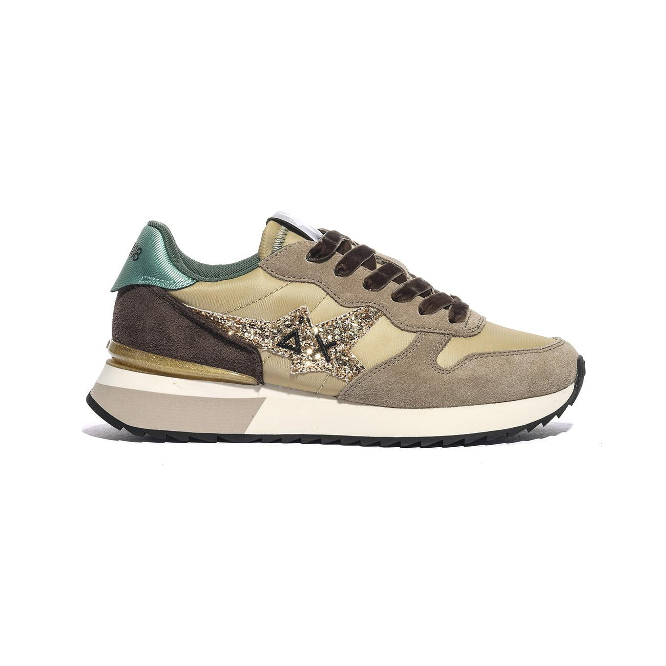 Sneakers Sun68 STARGIRL GLITTER LOGO Beige Z45217BEIGE SCURO SUN 68