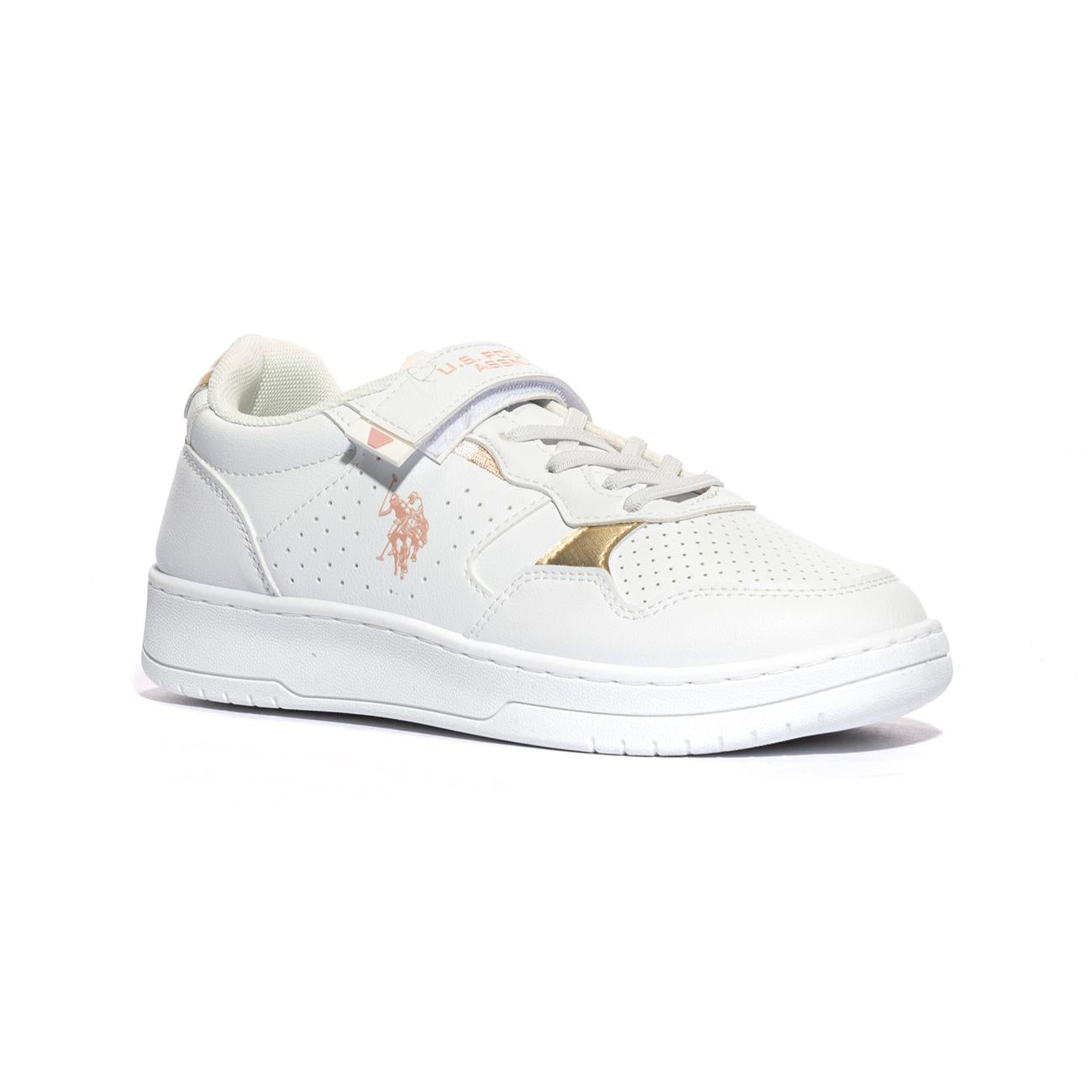 U.S. POLO ASSN. DENNY001 WHI GOL Sneakers Bambina 