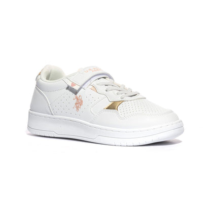 U.S. POLO ASSN. DENNY001 WHI GOL Sneakers Bambina 