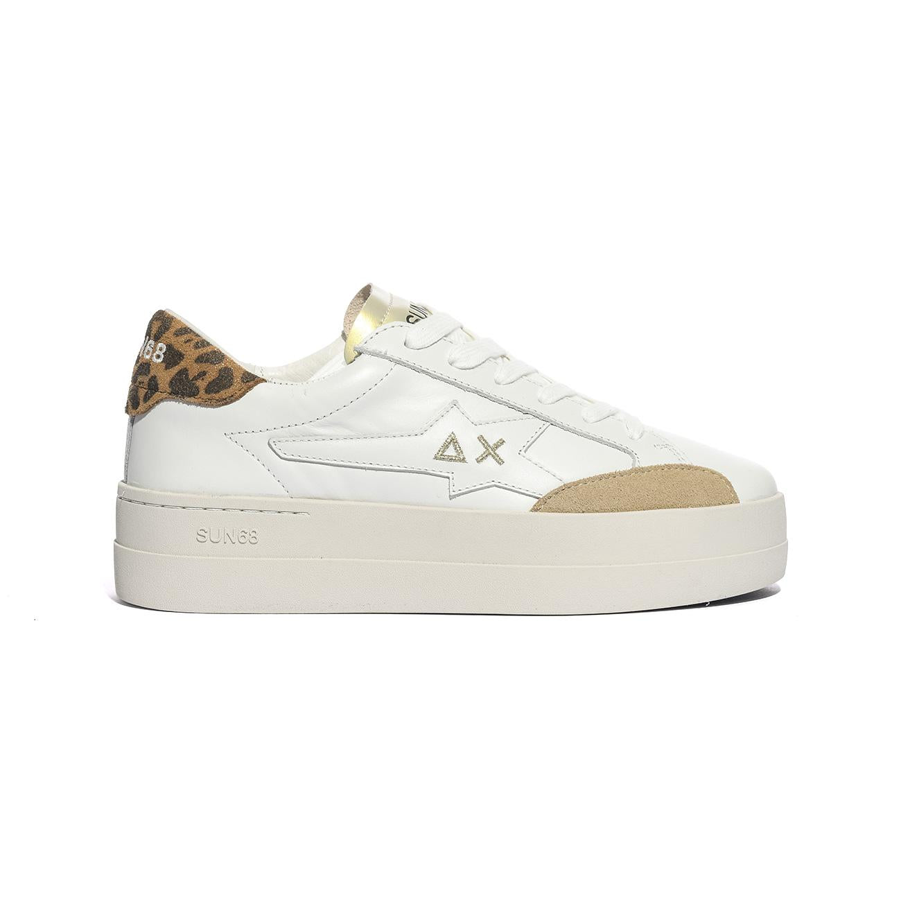 Sneakers Sun68 BIG KATY LEATHER Bianche Oro Z45235BIANCO ORO SUN 68