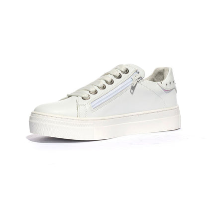 4US 41014 WHITE SILVER Sneakers Bambina 