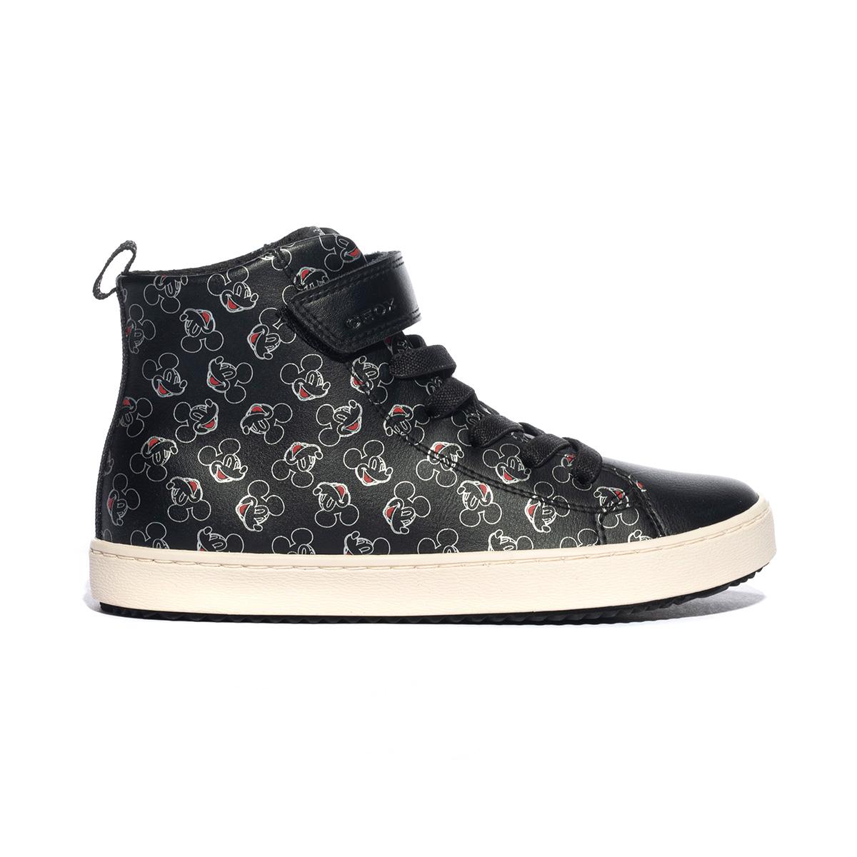 GEOX J364GH 4 BLACK SILVER C0039 Sneakers Bambina 