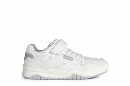 SNEAKERS GEOX  J PERTH BOY FEFU BIANCHE GRIGIE J167RBWHITE LT GREY C1236 GEOX
