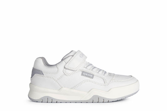 SNEAKERS GEOX  J PERTH BOY FEFU BIANCHE GRIGIE J167RBWHITE LT GREY C1236 GEOX