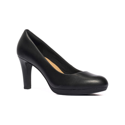 CLARKS 129359 VIOLA BLACK LEATHER Decollete Donna 