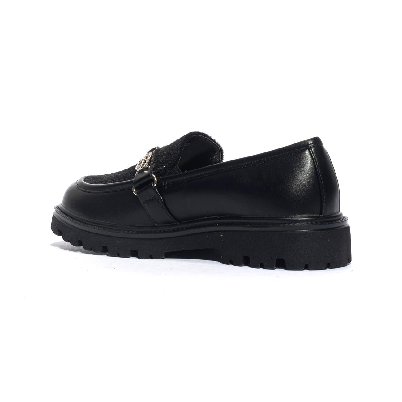 4US 43142 BLACK Mocassini Bambina 