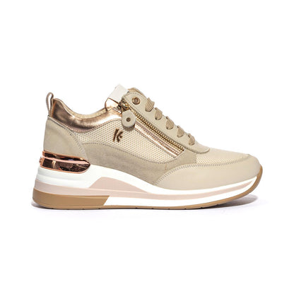 KEYS K7622 BEIGE PLATINO Sneakers Donna 