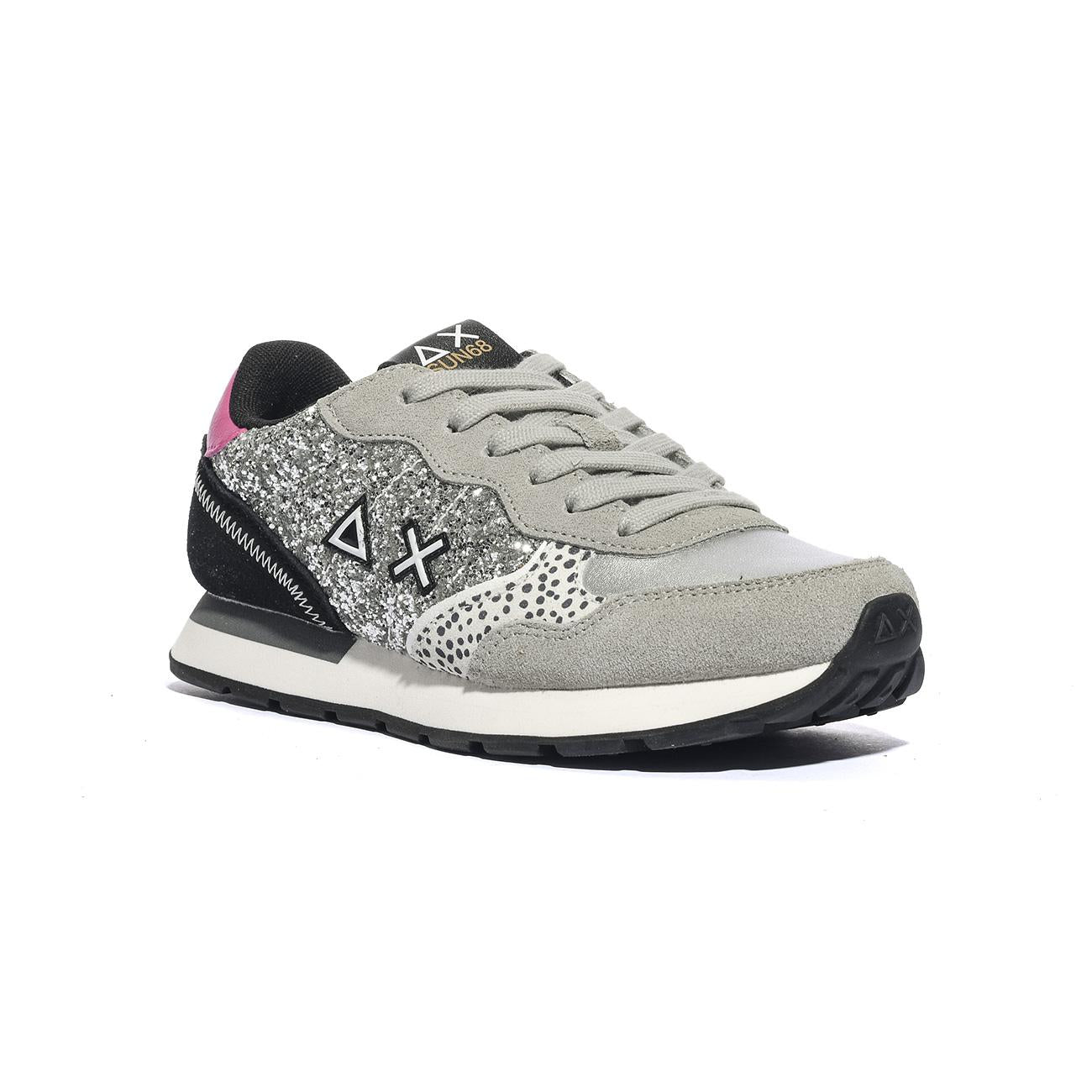 Sneakers Sun68 GIRL'S ALLY GLITTER Grigie Z45412TARGENTO SUN 68