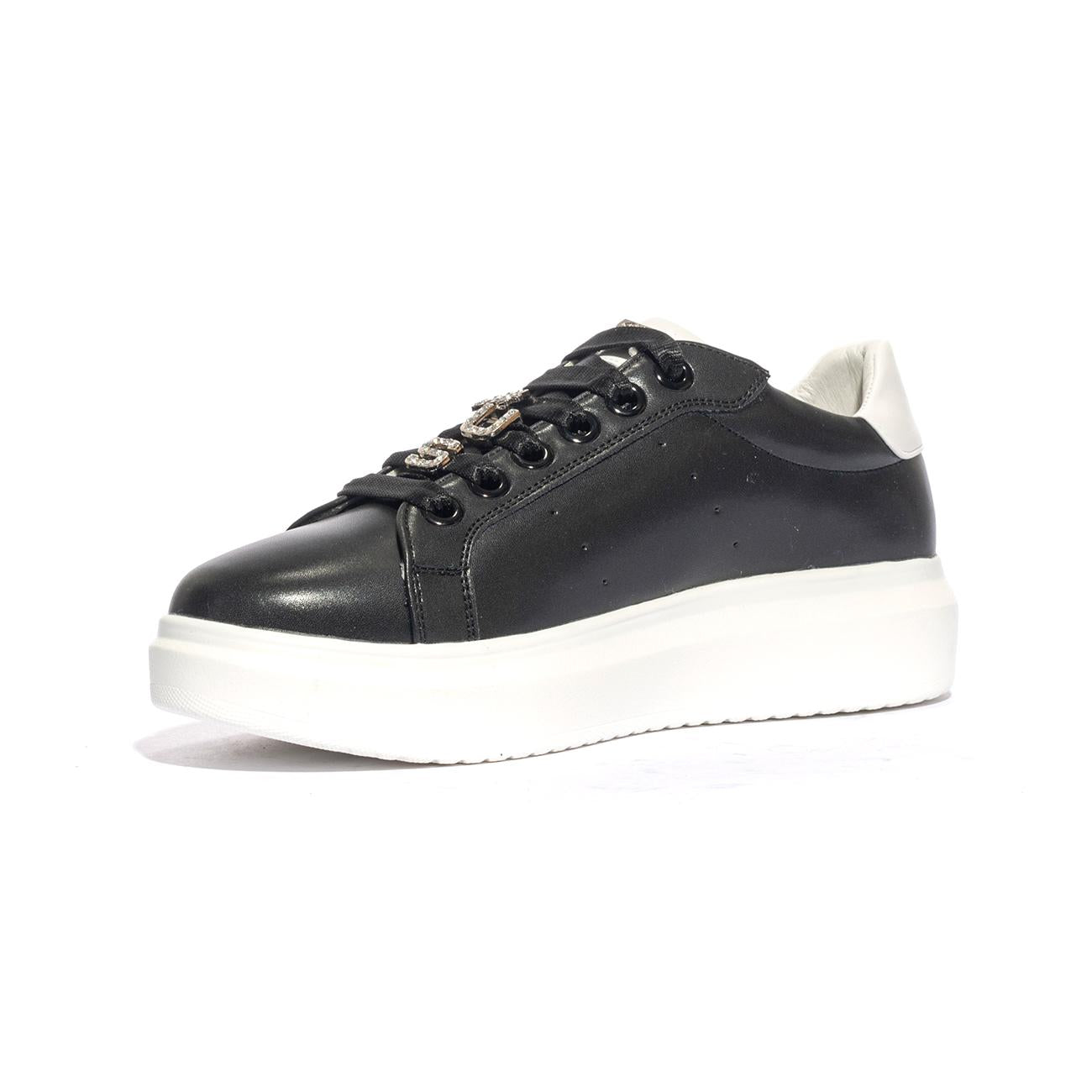 4US 42354 BLACK WHITE Sneakers Bambina 