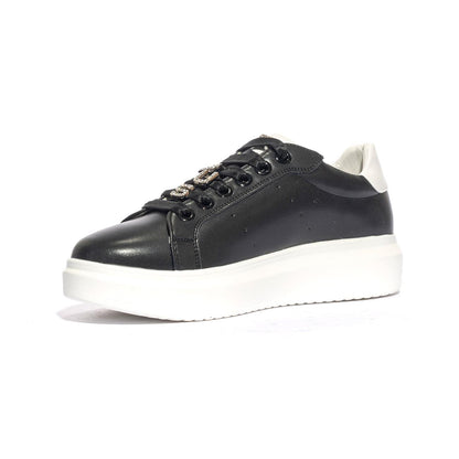 4US 42354 BLACK WHITE Sneakers Bambina 