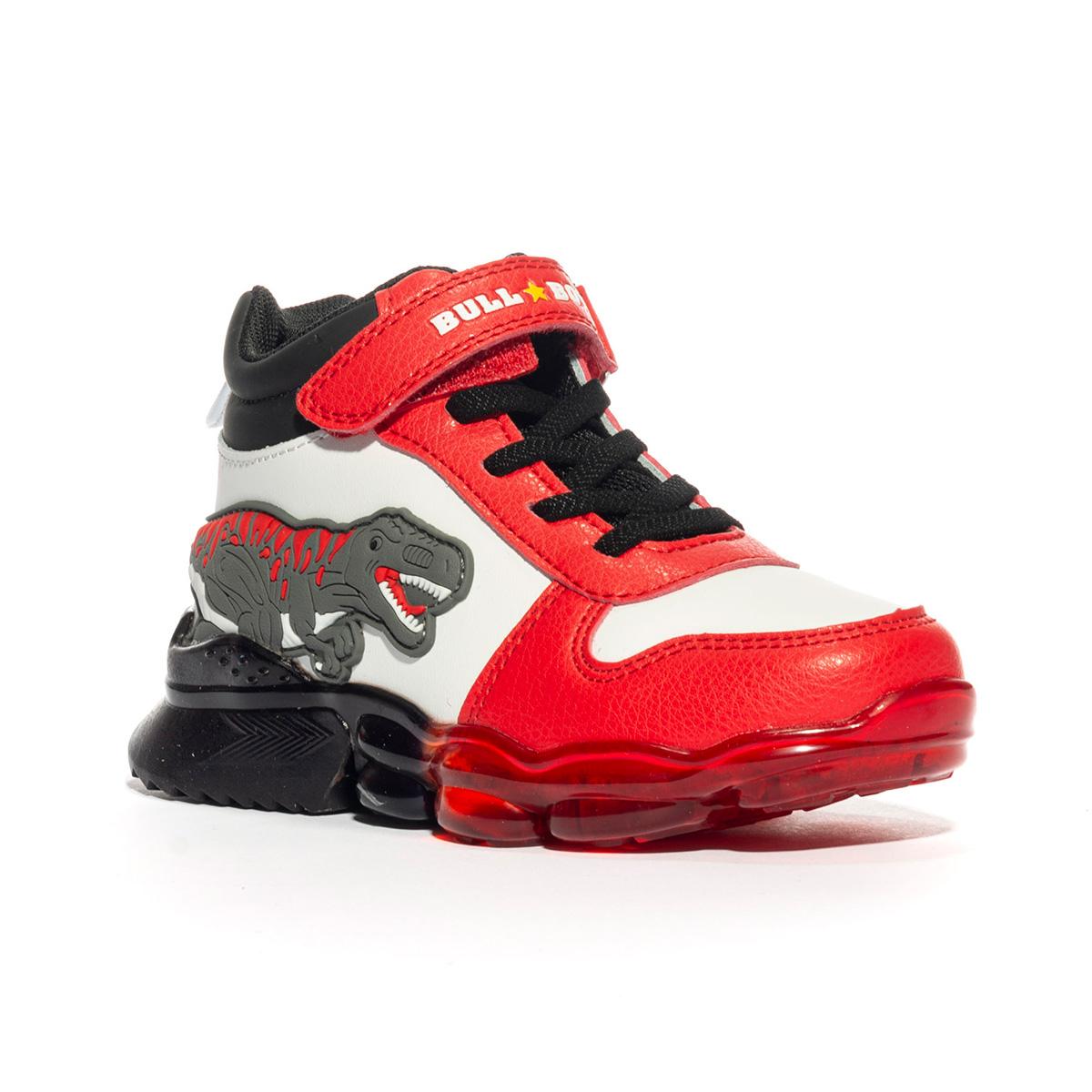 BULL BOYS DVAL2201 BIANCO ROSSO Sneakers Bambino 