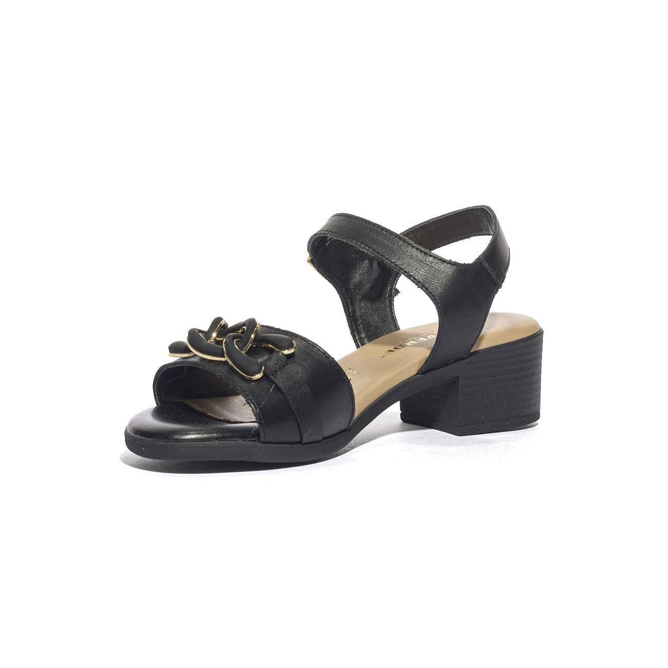 VALLEVERDE 63011 NAPPA NERO Sandali Donna 