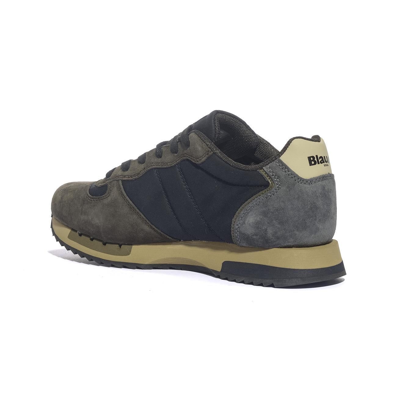 BLAUER F5QUEENS01 NAVY BROWN Sneakers Uomo 