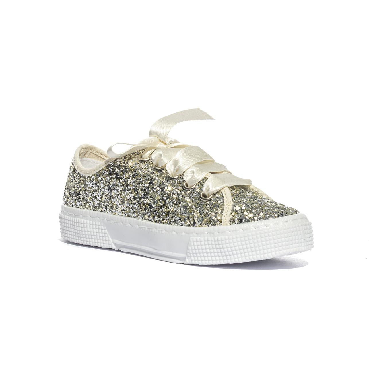 DXO 105 GLITTER PLATINO Sneakers Bambina 