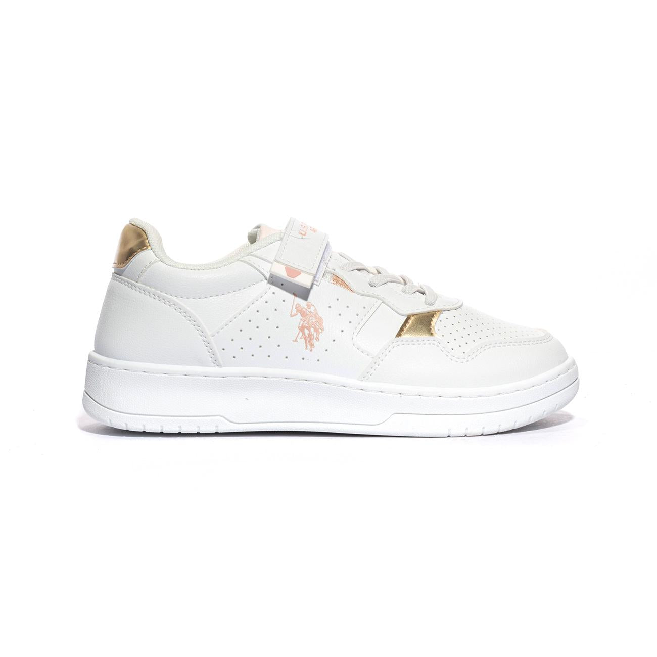 U.S. POLO ASSN. DENNY001 WHI GOL Sneakers Bambina 