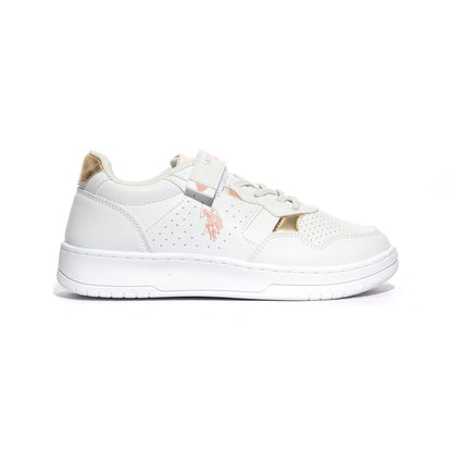 U.S. POLO ASSN. DENNY001 WHI GOL Sneakers Bambina 