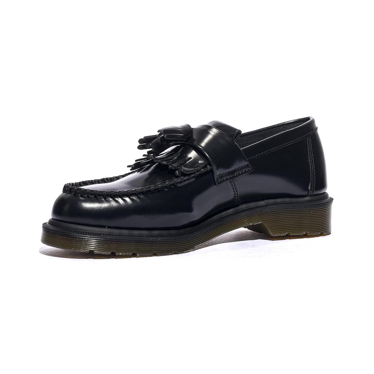 DR MARTENS 14573001 Adrian Black Polished Smooth Mocassini Uomo 