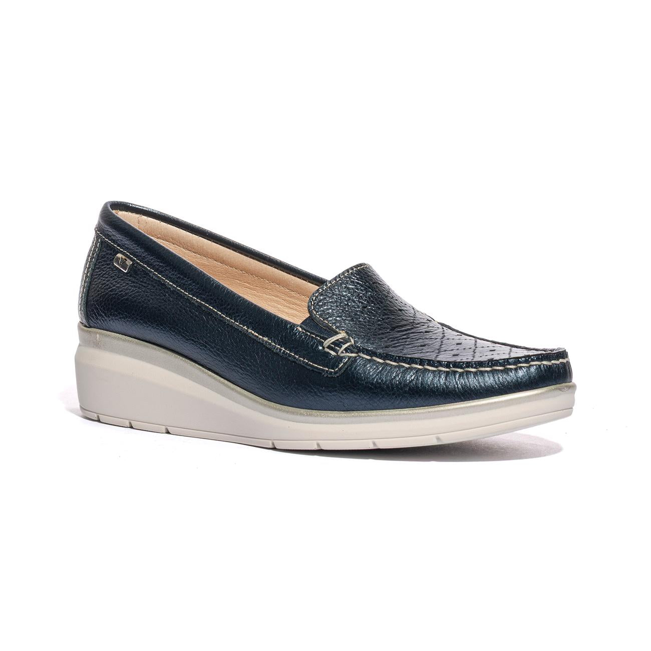 VALLEVERDE 11052 VITELLO NAVY Mocassini Donna 