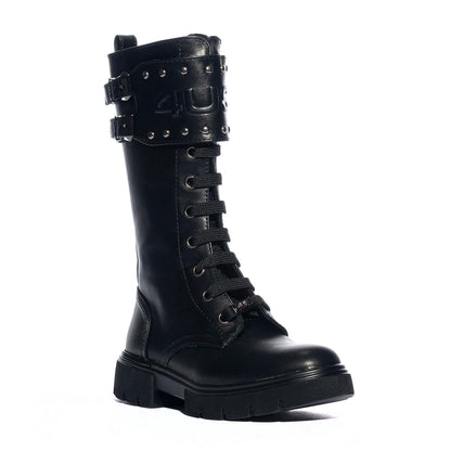 4US AU110 BLACK Stivali Bambina 