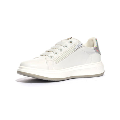 4US 42706 WHITE SILVER Sneakers Bambina 