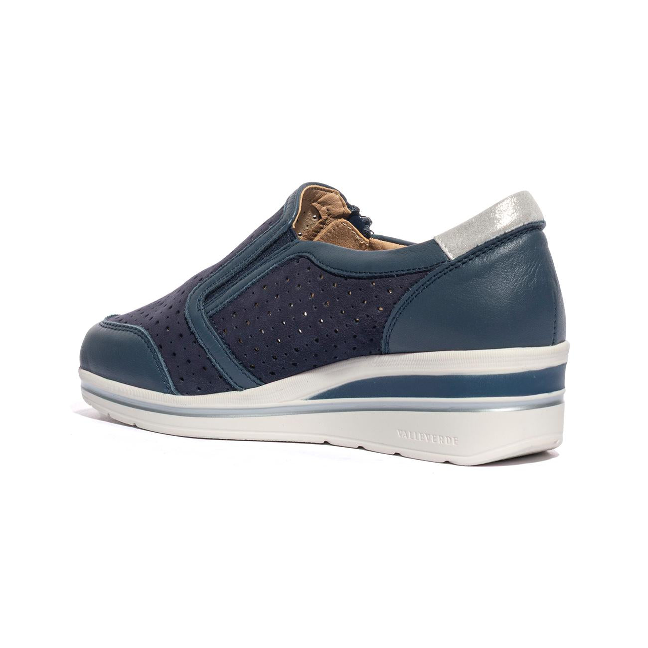 VALLEVERDE V49451 SUEDE BLU Slip-on Donna 