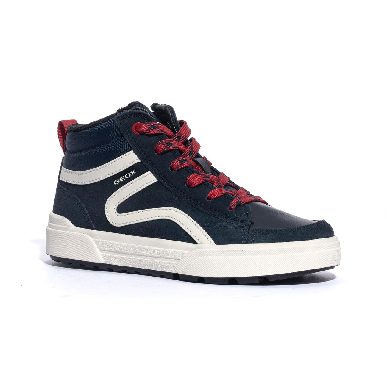 GEOX J36HAA 022FU NAVY RED C0735 Sneakers Bambino 