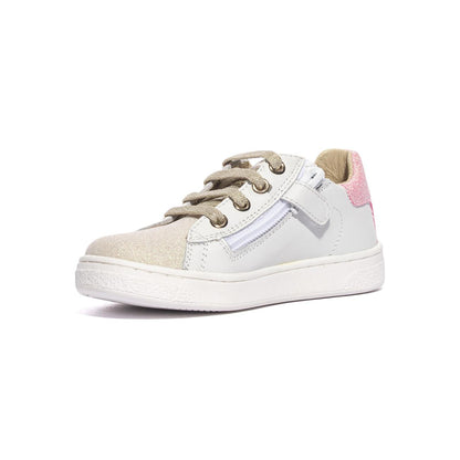 Sneakers Naturino Hasselt Bianche Rosa 0012017508.07.1N71WHITE PLATINUM CANDY NATURINO