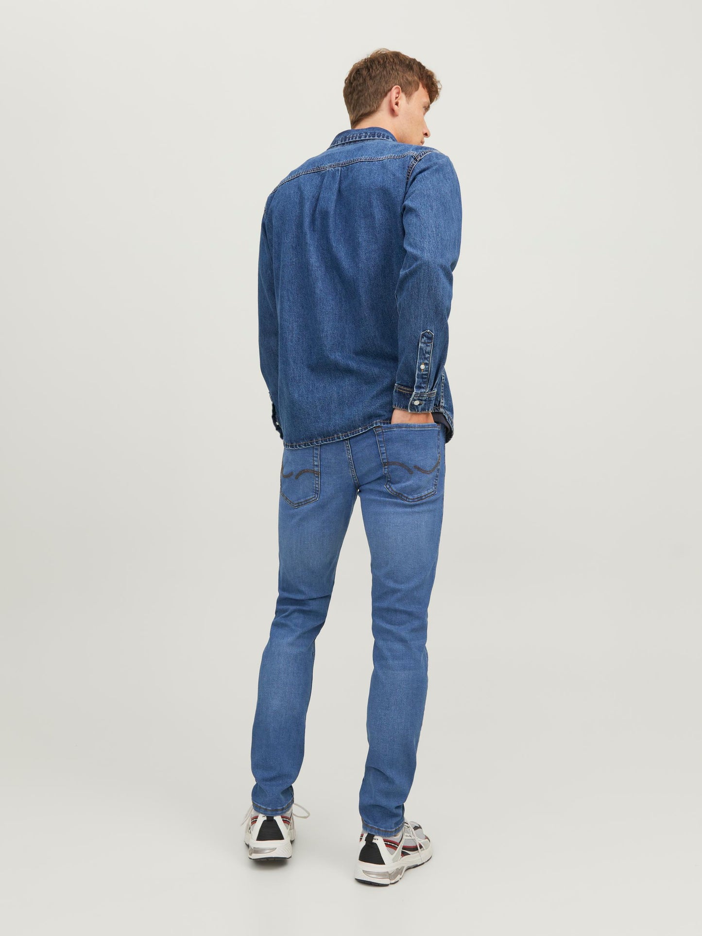 JACK & JONES 12243592 Blue Denim Jeans Uomo 