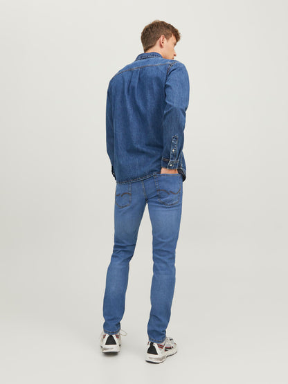 JACK & JONES 12243592 Blue Denim Jeans Uomo 