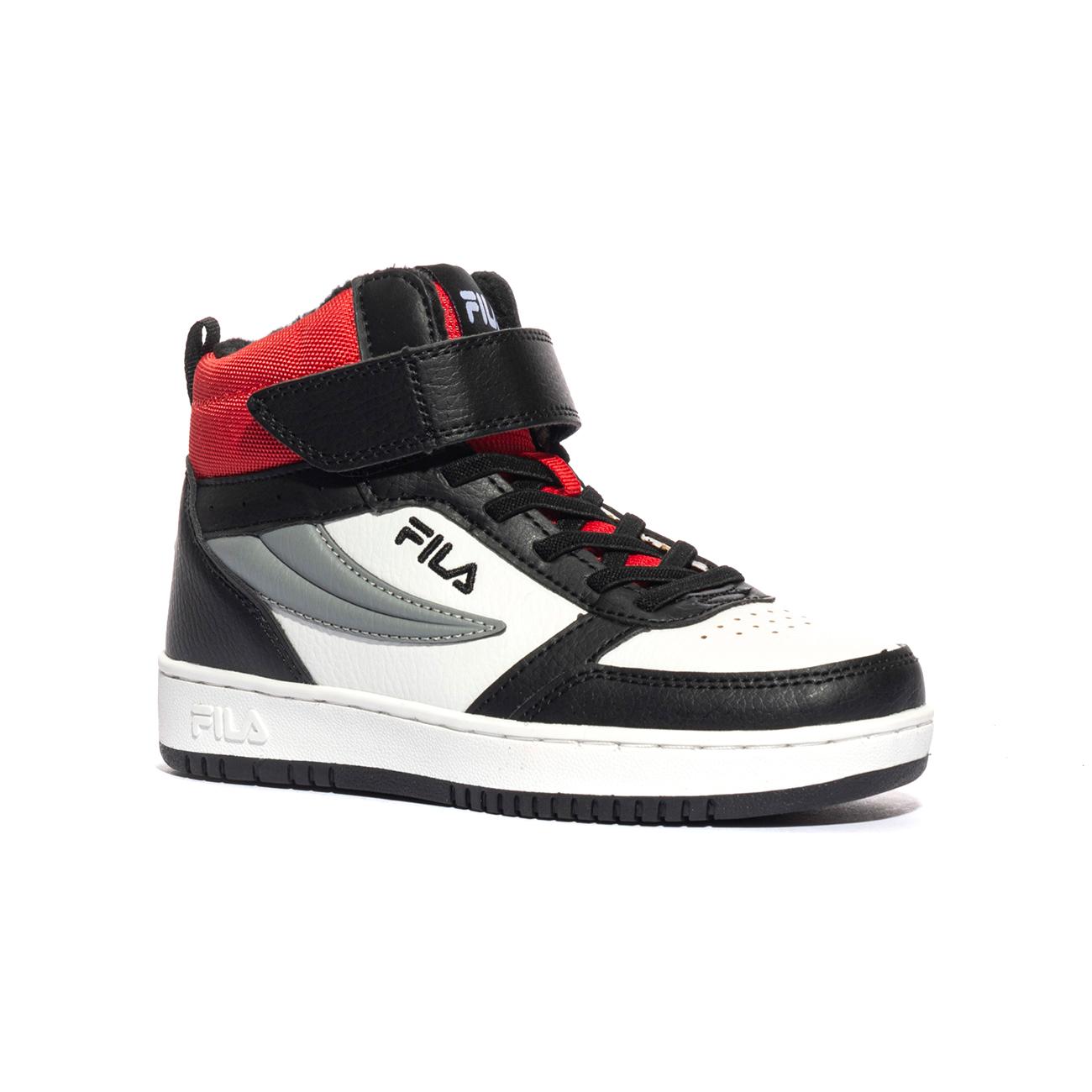 FILA REGA NF mid velcro kids FFK0229White-Black-Fila Red FILA