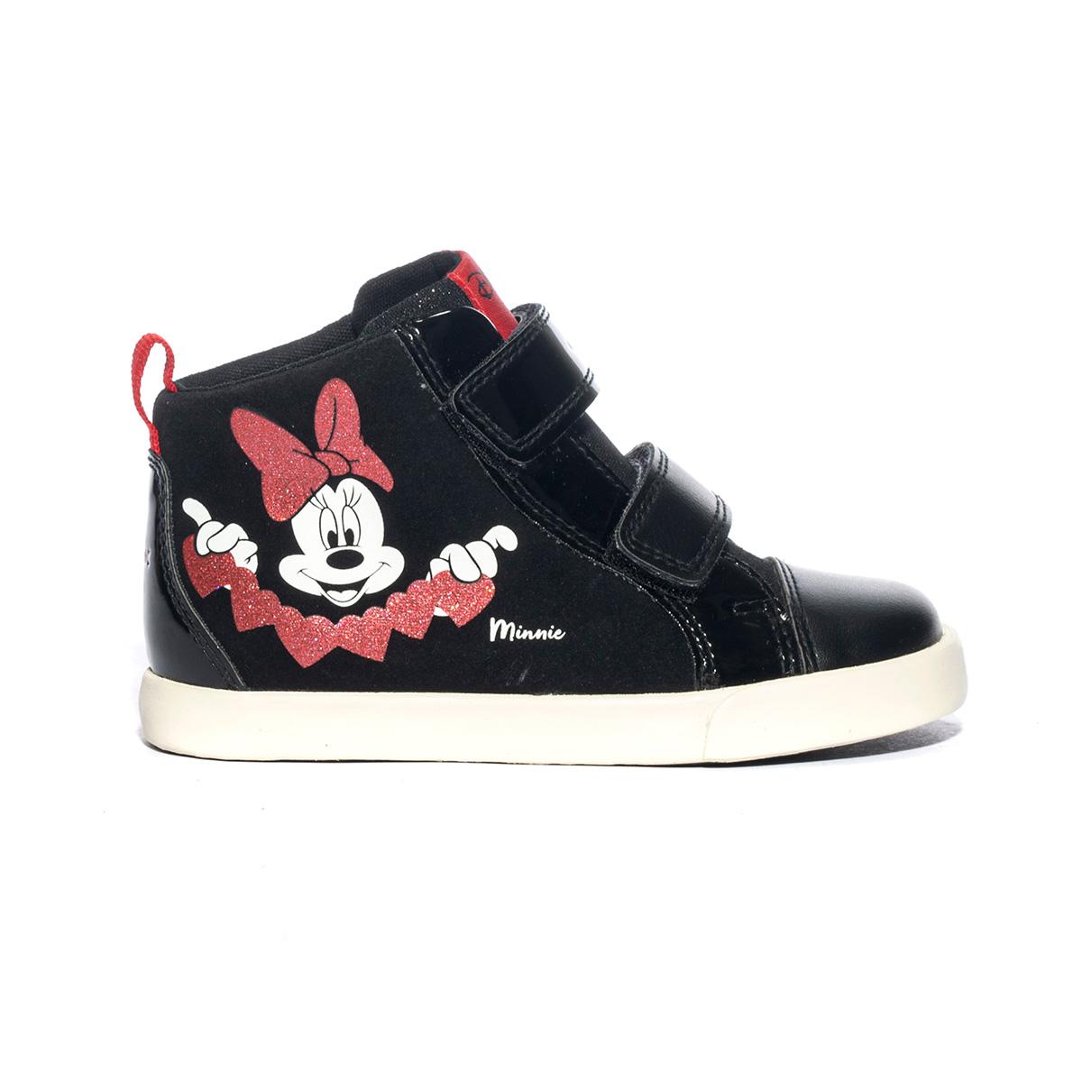 GEOX B36D5D 022HH BLACK RED C0048 Sneakers Bambina 
